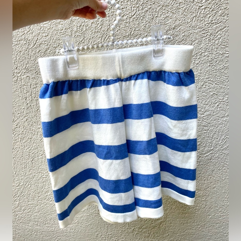 Knit coastal High-Waist Striped Shorts